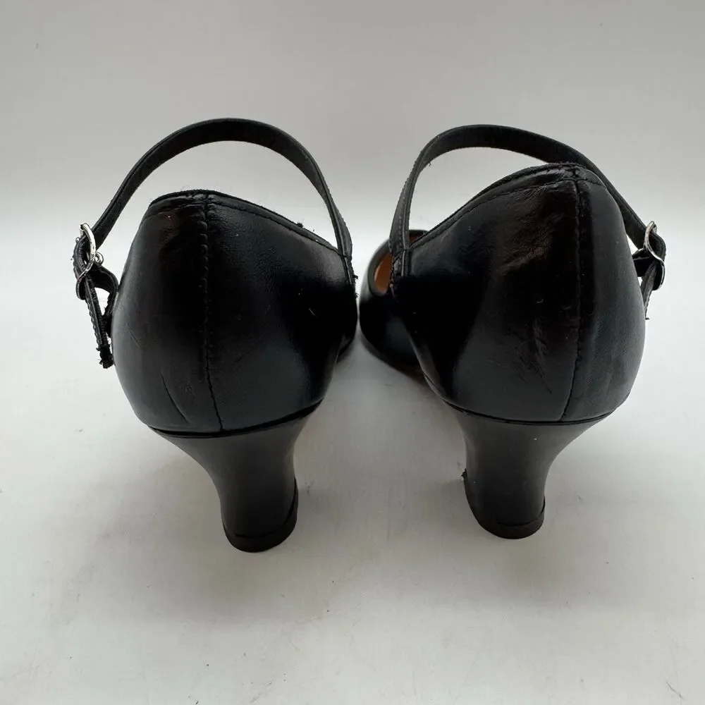 Vtg. Capezio Manhattan Xtreme Mary Jane Heeled Tap Dance Shoes 4.5M No Taps USA